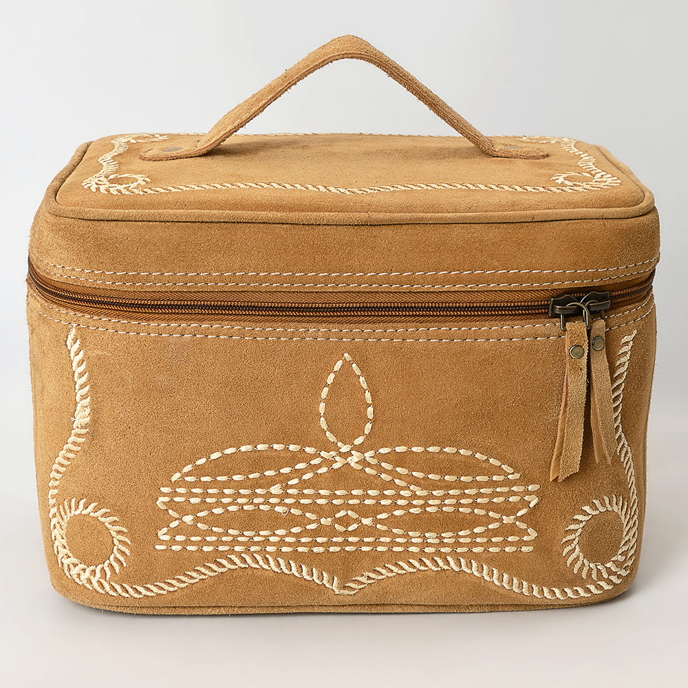 American Darling Jewelry Case Genuine Western Suede Leather Women's Bag | Organizer for Women Travel