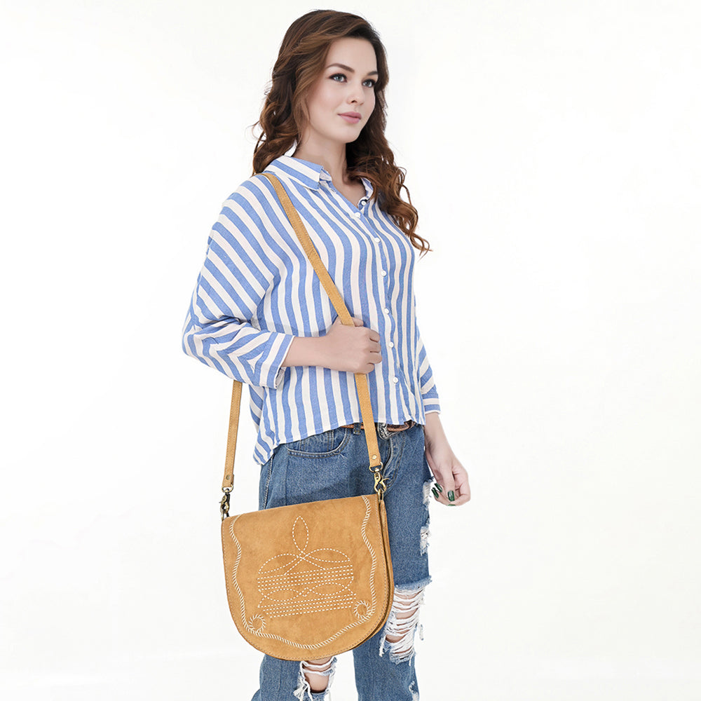 American Darling Cross Body Suede Genuine Western Leather Women Bag Handbag Purse |