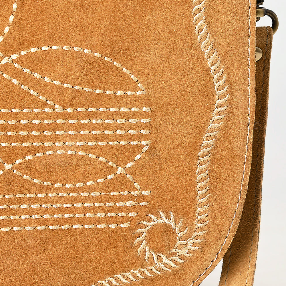 American Darling Cross Body Suede Genuine Western Leather Women Bag Handbag Purse |