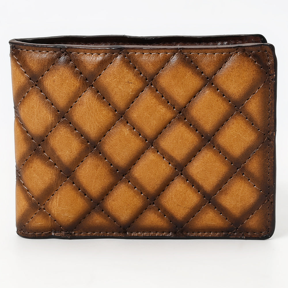 American Darling Wallet Western Genuine Leather Handcrafted Suede Pocket Bifold Wallet with Boot Stitched Design