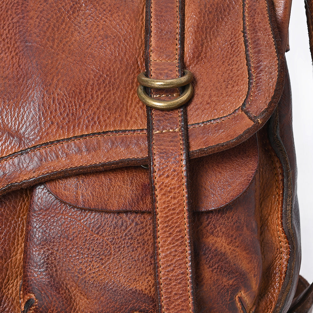Spaghetti Western Crossbody Genuine Leather Women Bag Handbag Purse