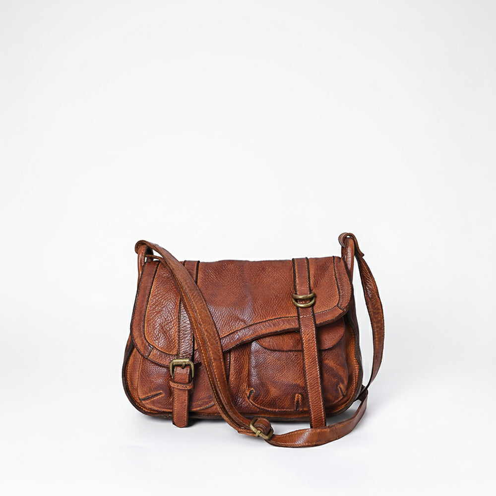 Spaghetti Western Crossbody Genuine Leather Women Bag Handbag Purse