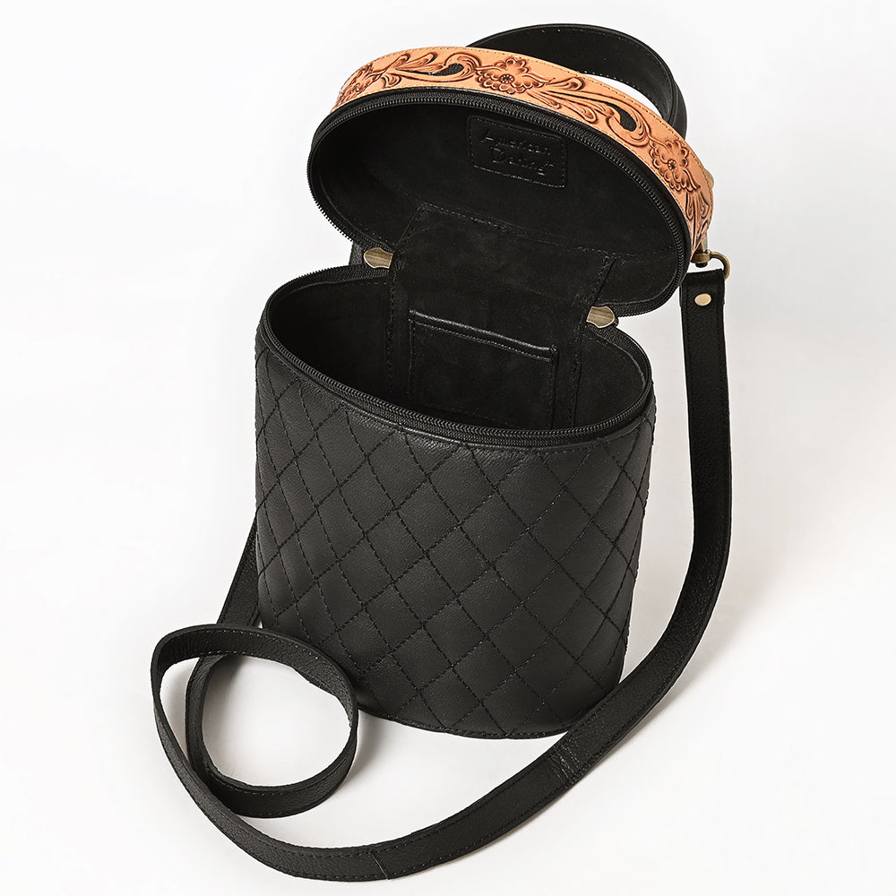 American Darling Jewelry Case Hand Tooled Genuine Western Leather