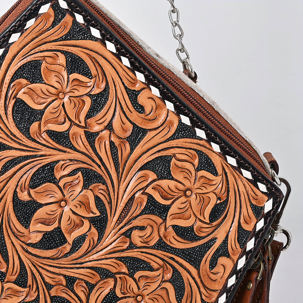American Darling Crossbody Hand Tooled Genuine Leather