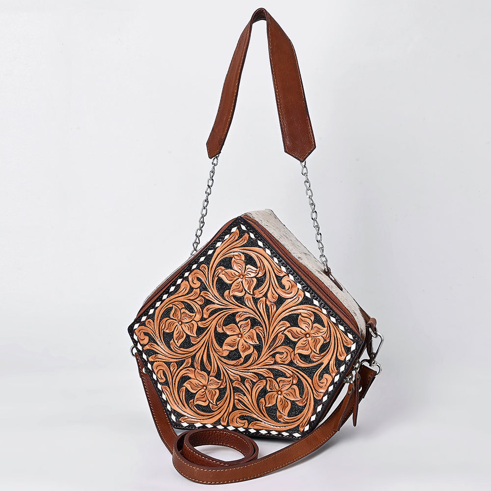 American Darling Crossbody Hand Tooled Genuine Leather
