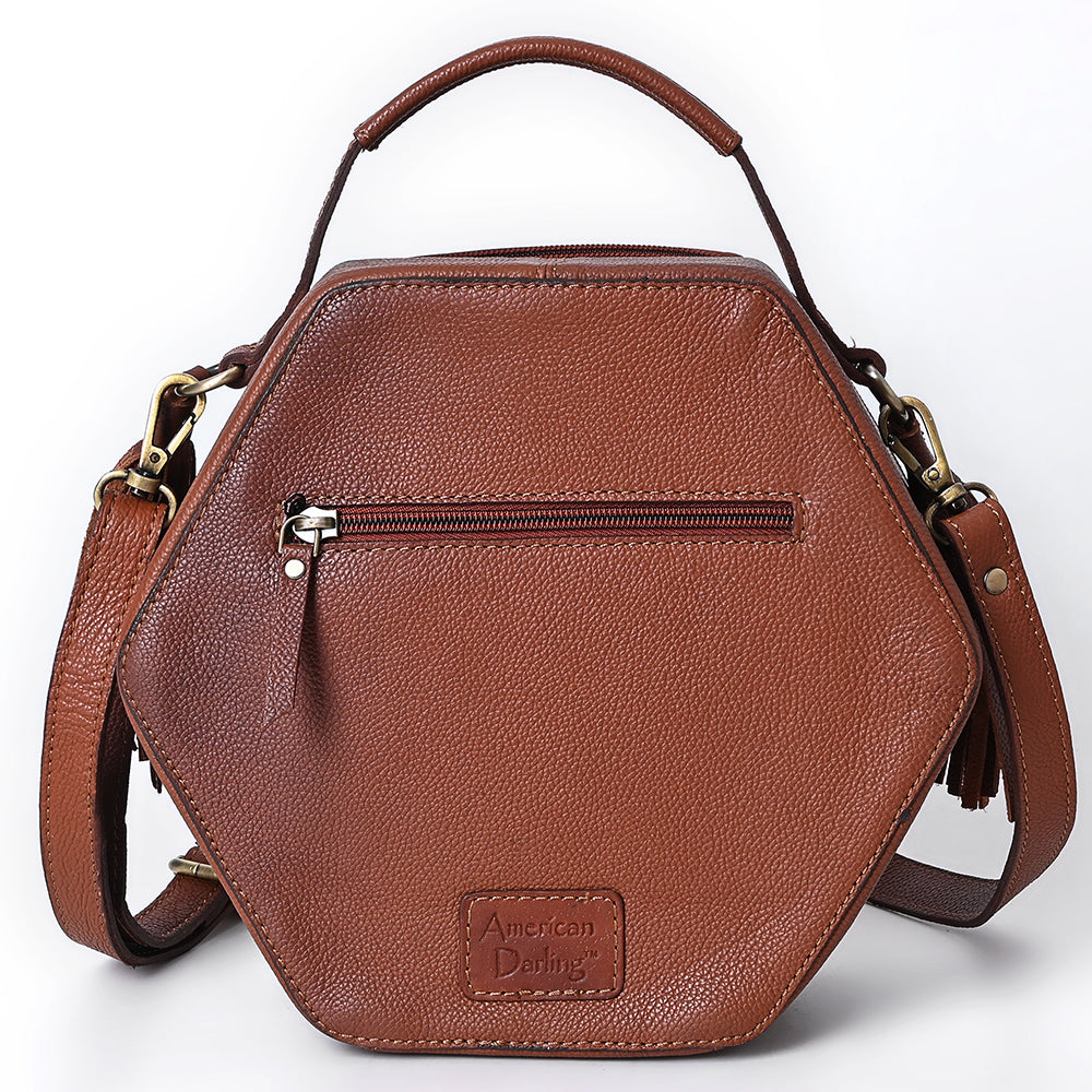 American Darling Canteen Hand Tooled Genuine Leather