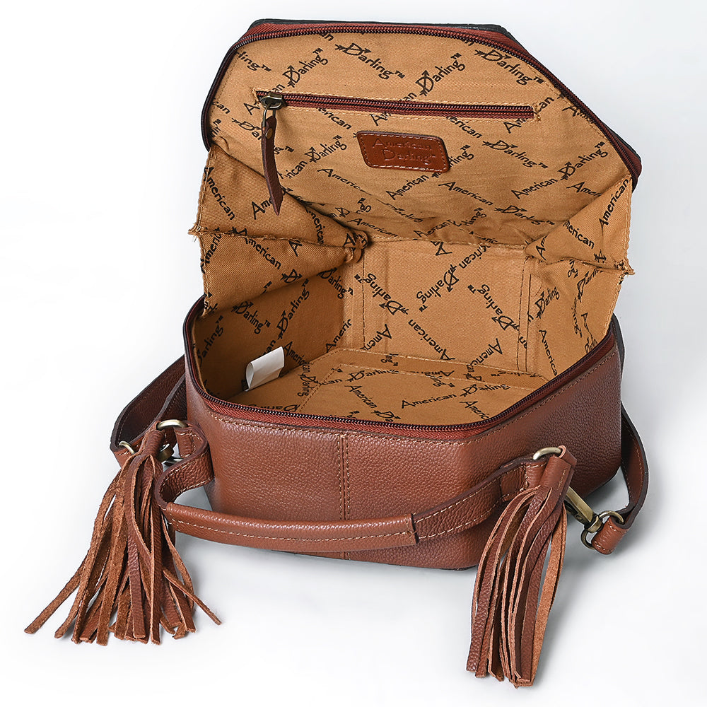 American Darling Canteen Hand Tooled Genuine Leather