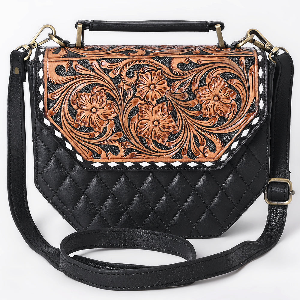 American Darling Crossbody Hand Tooled Genuine Leather