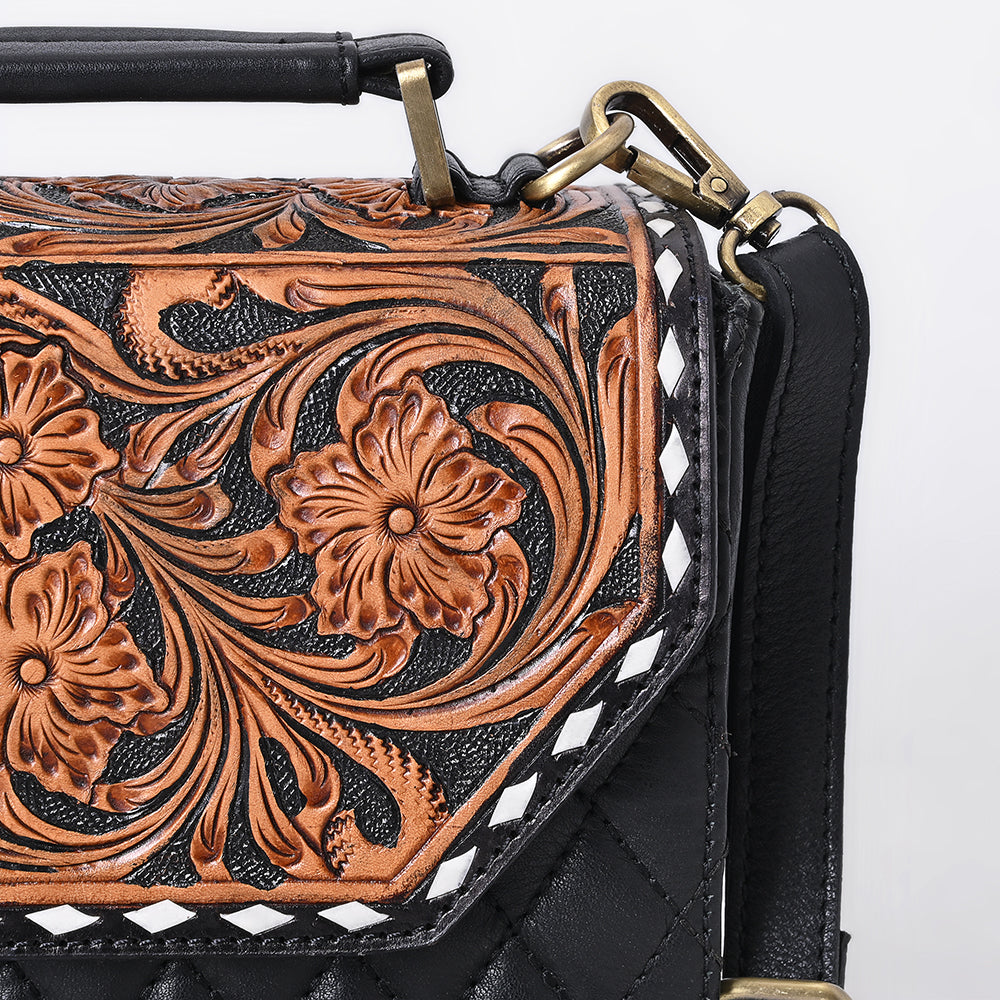 American Darling Crossbody Hand Tooled Genuine Leather