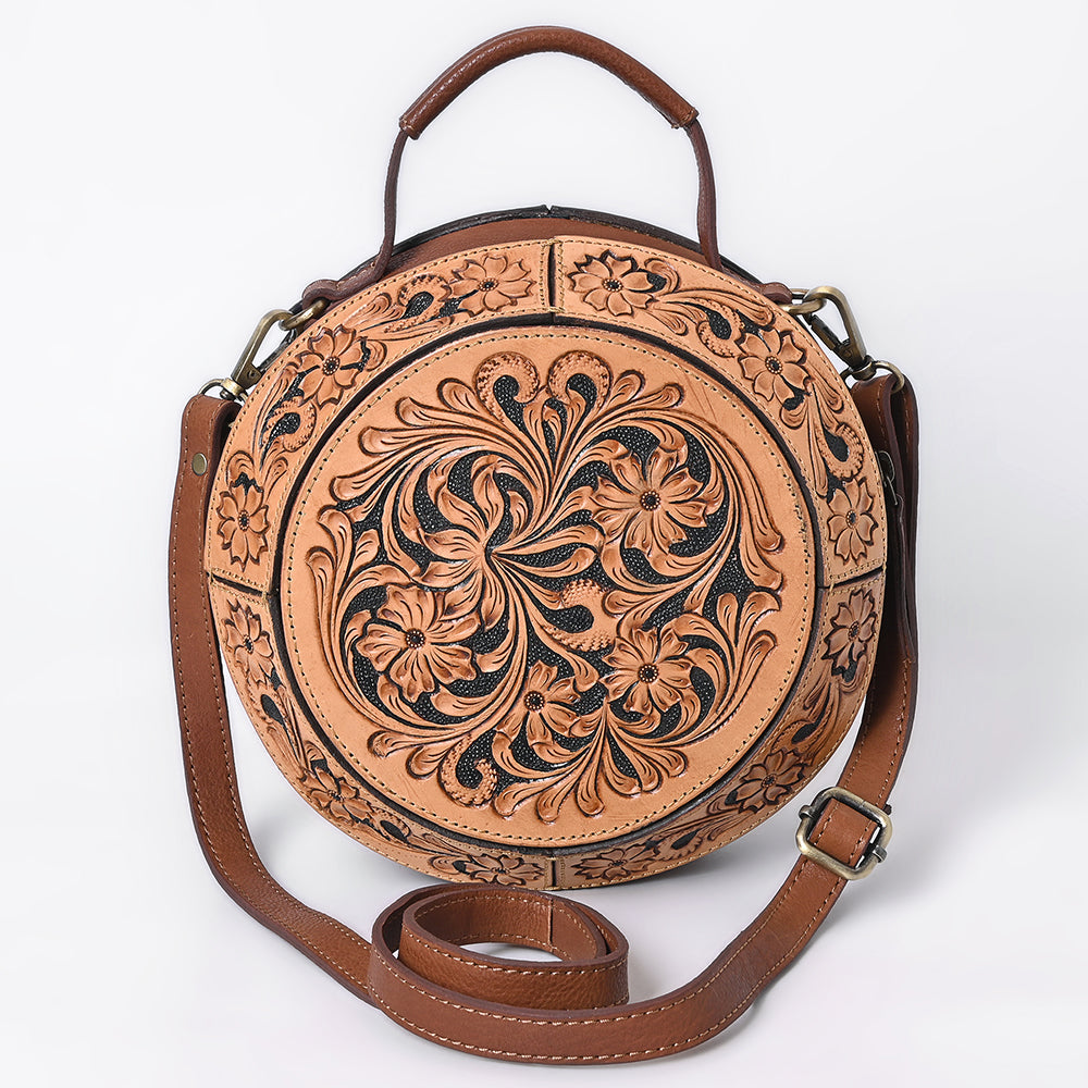 American Darling Canteen Hand Tooled Genuine Leather