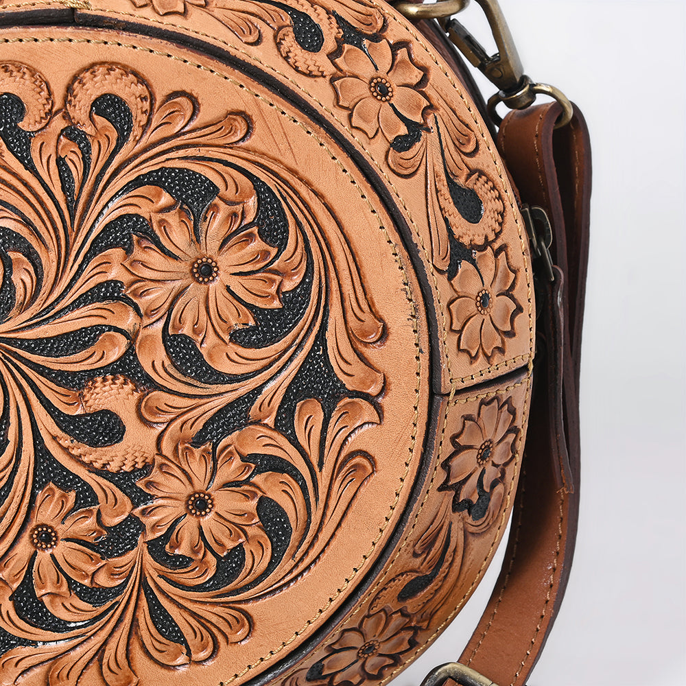 American Darling Canteen Hand Tooled Genuine Leather