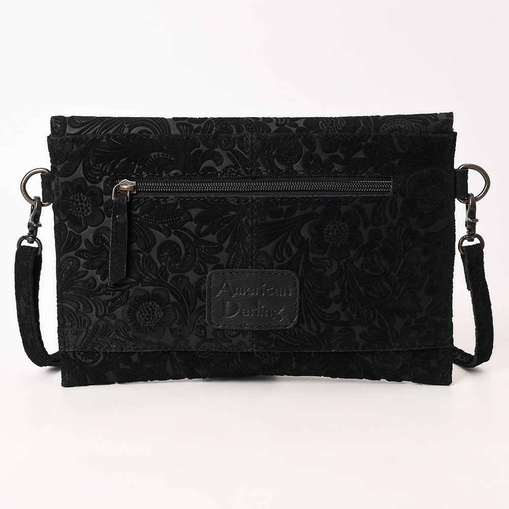 Genuine Leather Crossbody Hand Tooled Bag For Western Style Women With Convenience