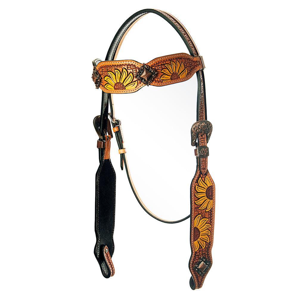 AMERICAN DARLING Western Horse Headstall Breast Collar Set American Leather