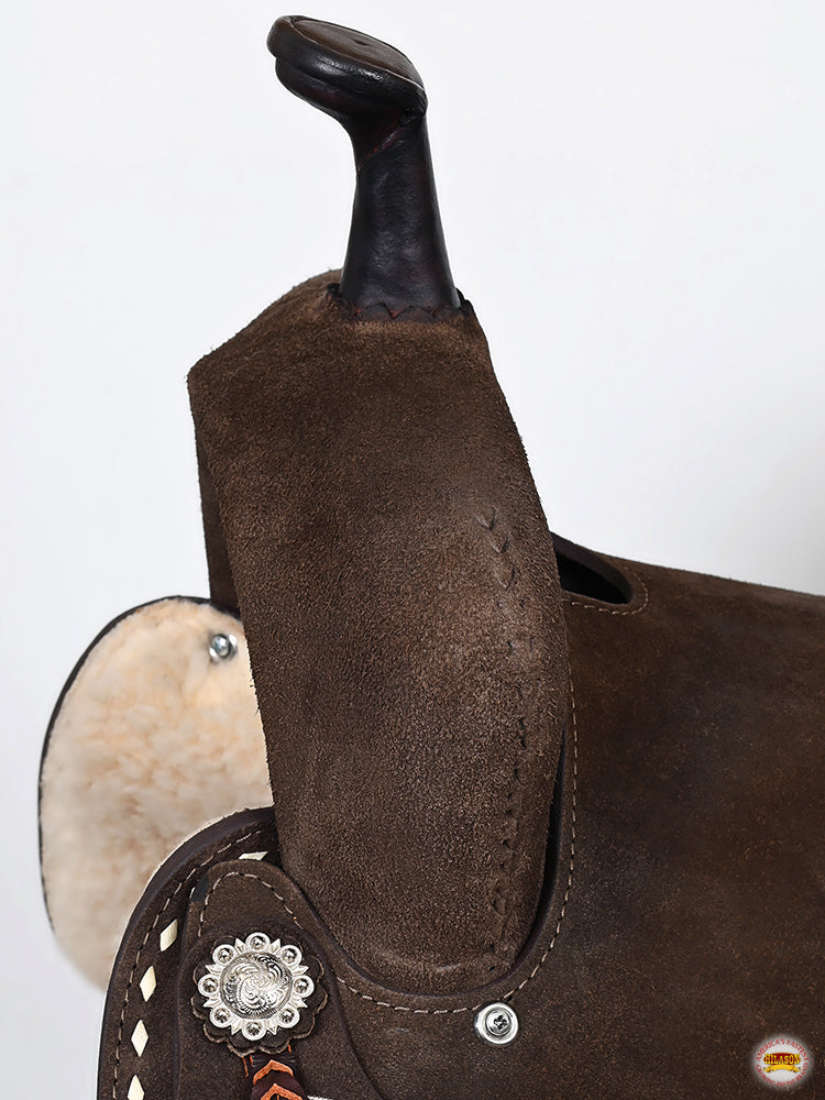 Flex Tree Western Horse Saddle In American Leather Barrel Trail Hilason
