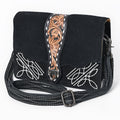 American Darling Crossbody Hand Tooled Genuine Suede Leather