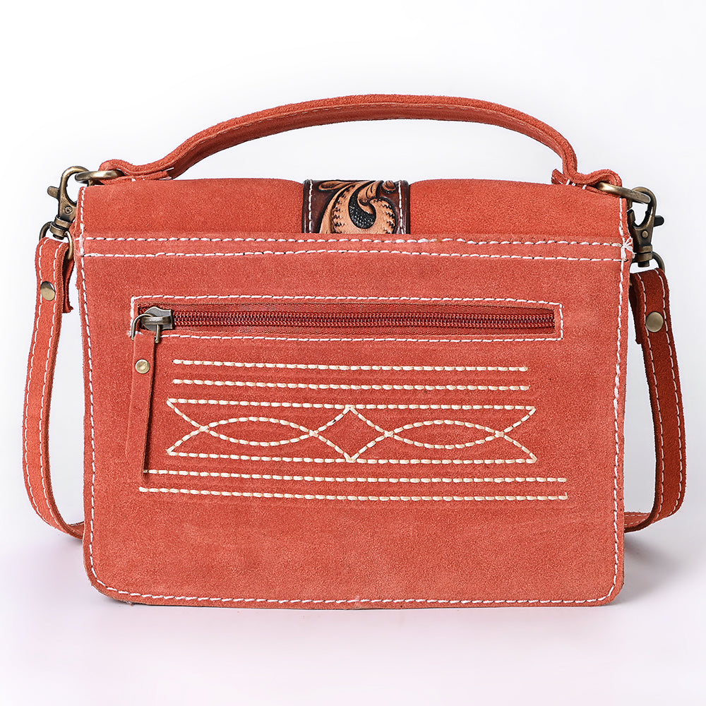American Darling Crossbody Hand Tooled Suede Genuine Leather