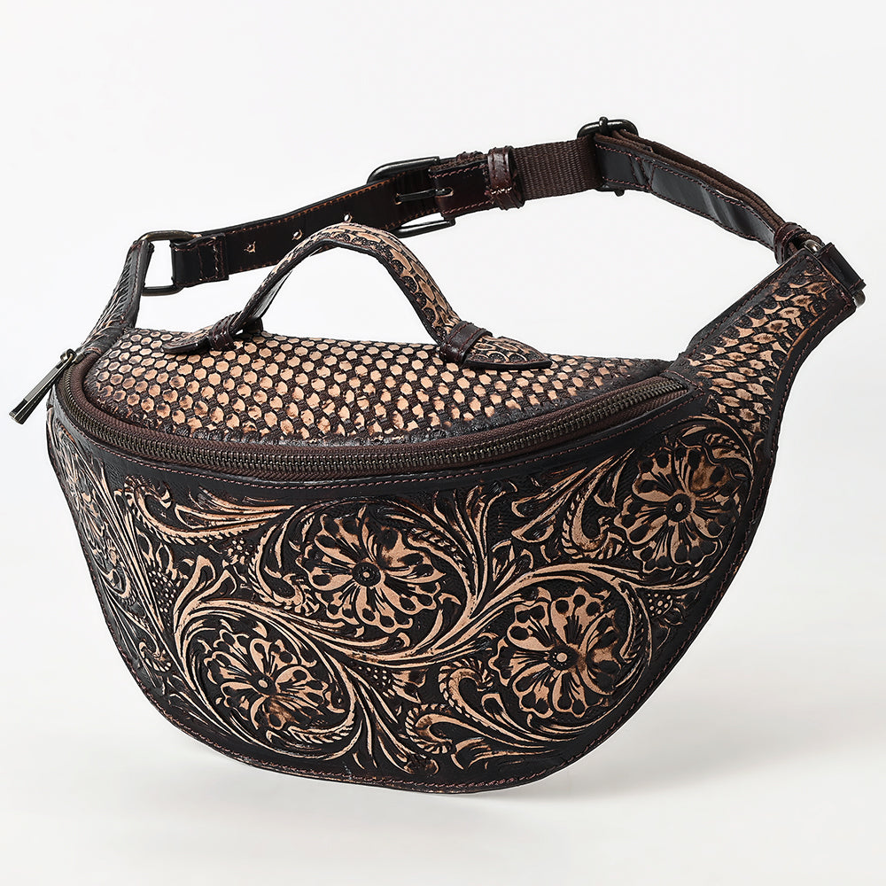American Darling Fanny Pack Hand Tooled Genuine Western Leather Women Bag Handbag Purse |