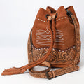 American Darling Hand-Tooled Genuine Leather Bucket Bag
