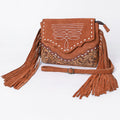 American Darling Crossbody Hand Tooled Suede Genuine Western Leather