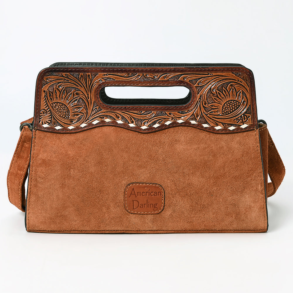 American Darling Hand-Tooled Genuine Leather Crossbody Bag