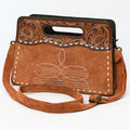 American Darling Hand-Tooled Genuine Leather Crossbody Bag
