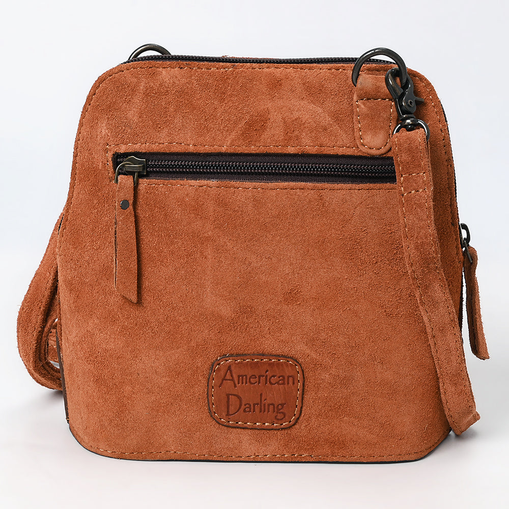 American Darling Hand-Tooled Genuine Leather Crossbody Bag