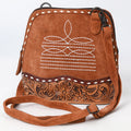 American Darling Hand-Tooled Genuine Leather Crossbody Bag