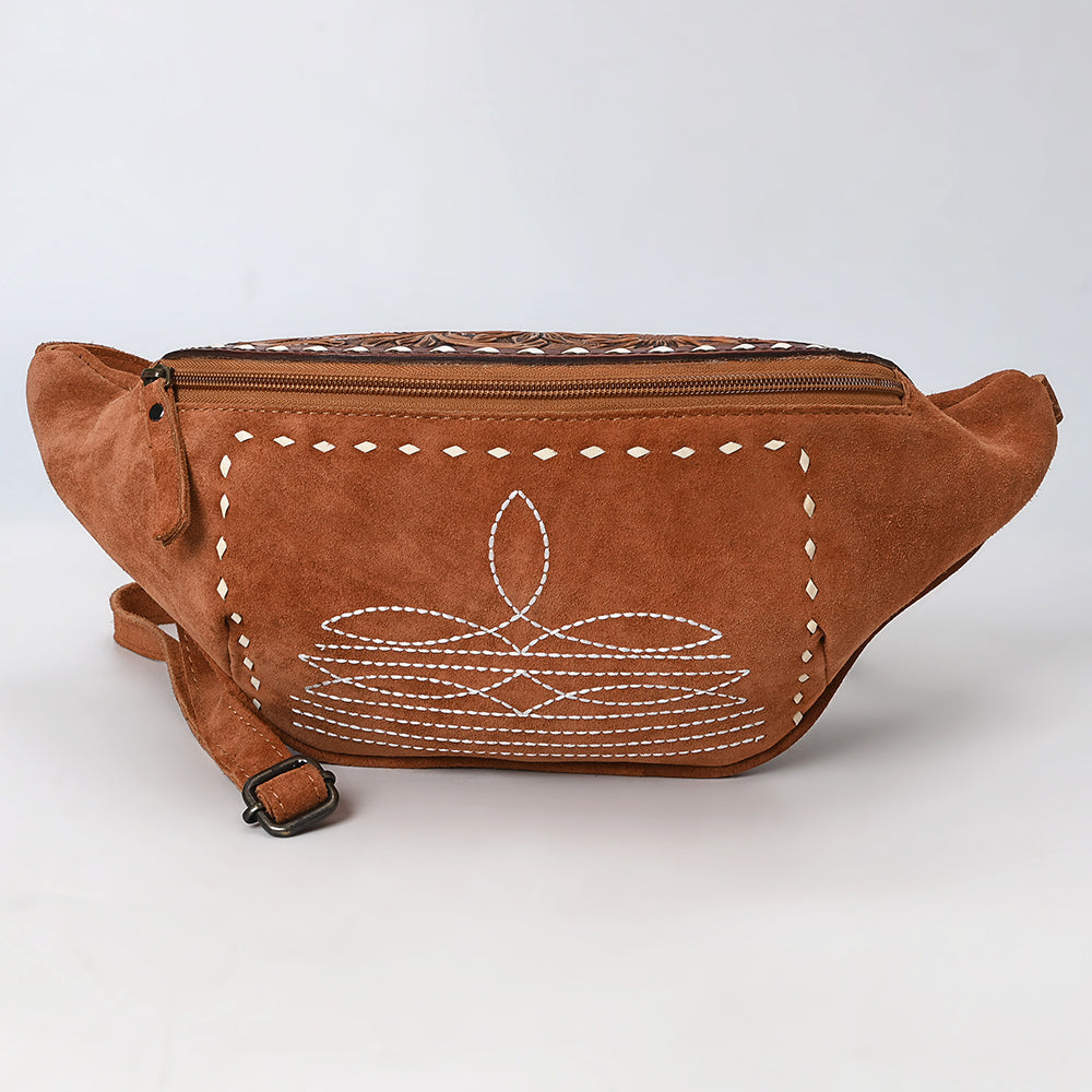 American Darling Hand-Tooled Genuine Leather Fanny Pack
