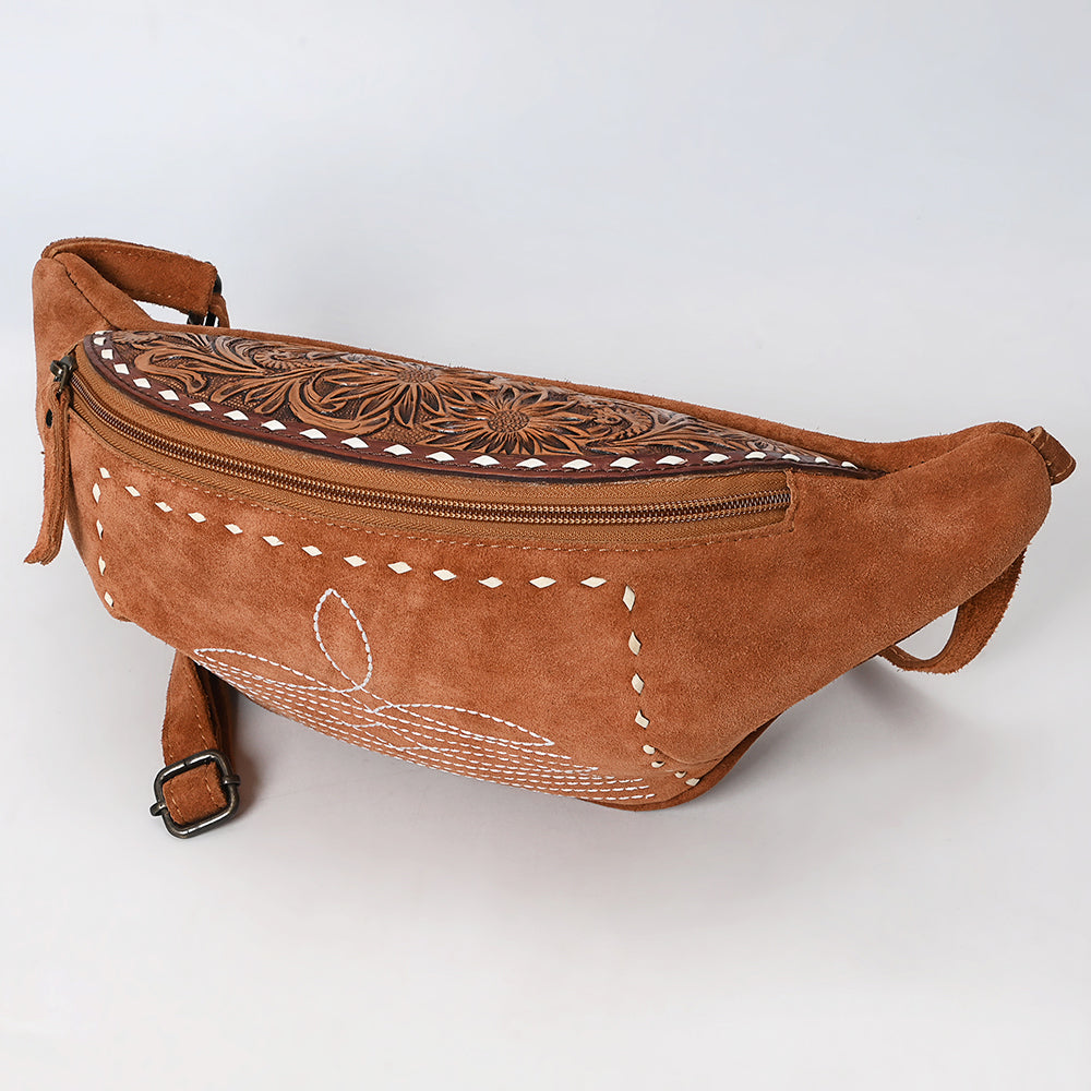 American Darling Hand-Tooled Genuine Leather Fanny Pack