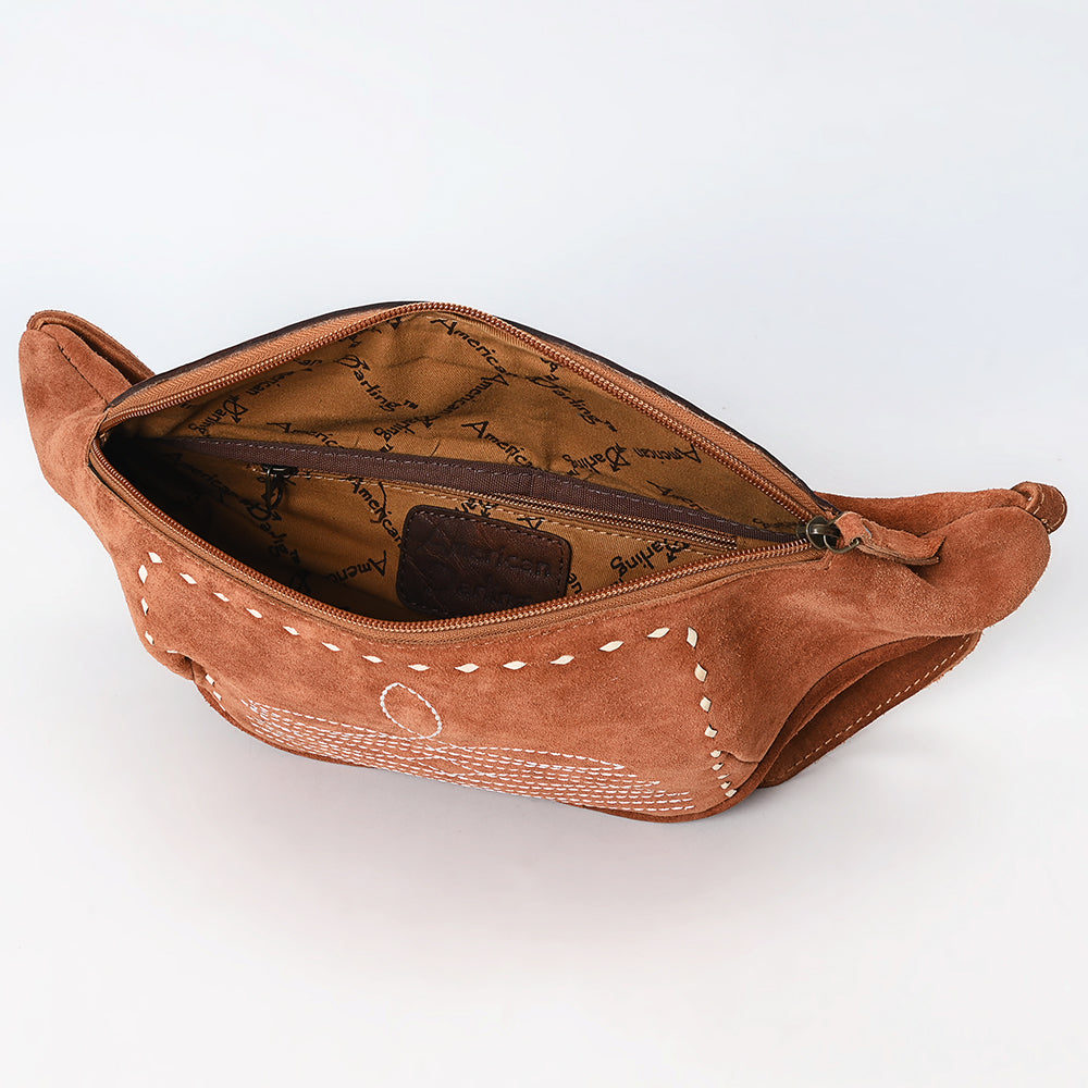 American Darling Hand-Tooled Genuine Leather Fanny Pack