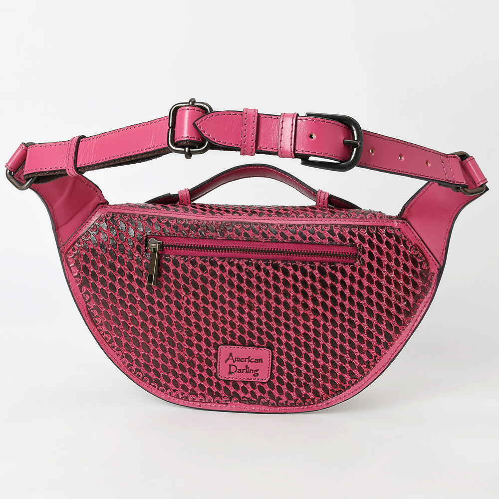 American Darling Fanny Pack Hand Tooled Genuine Western Leather Women Bag Handbag Purse |