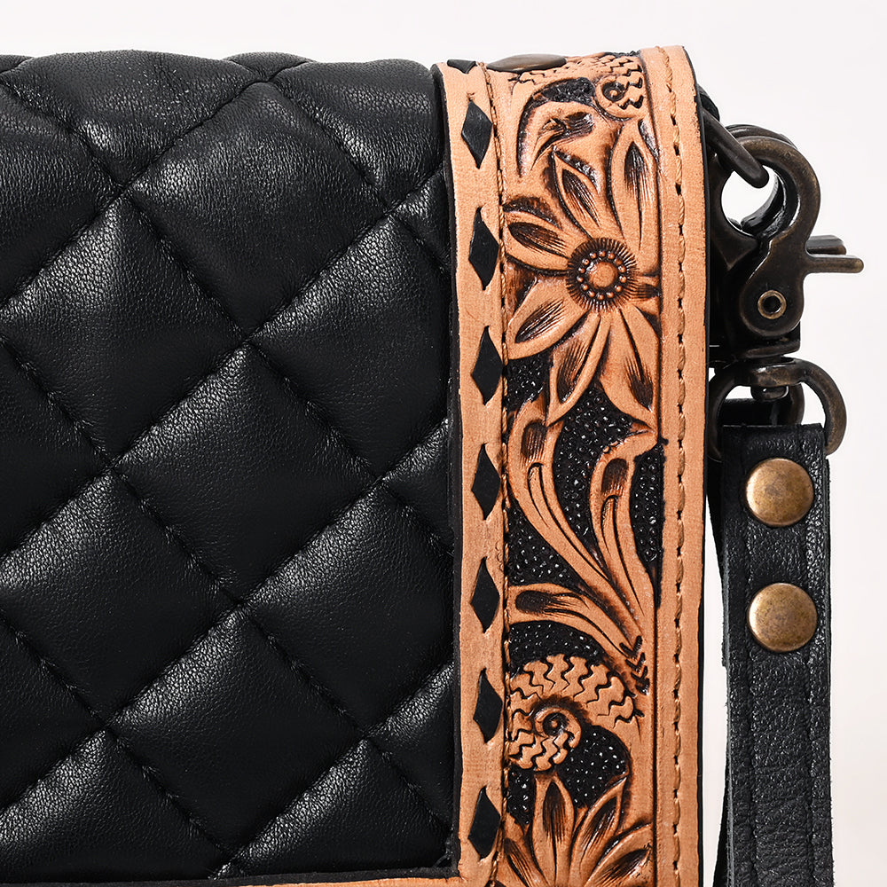 American Darling Hand-Tooled Leather Organizer Bag