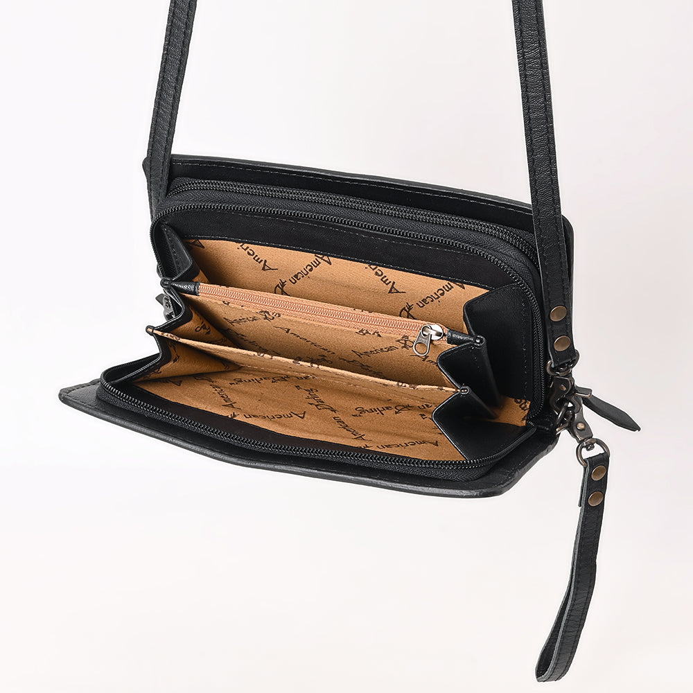 American Darling Hand-Tooled Leather Organizer Bag