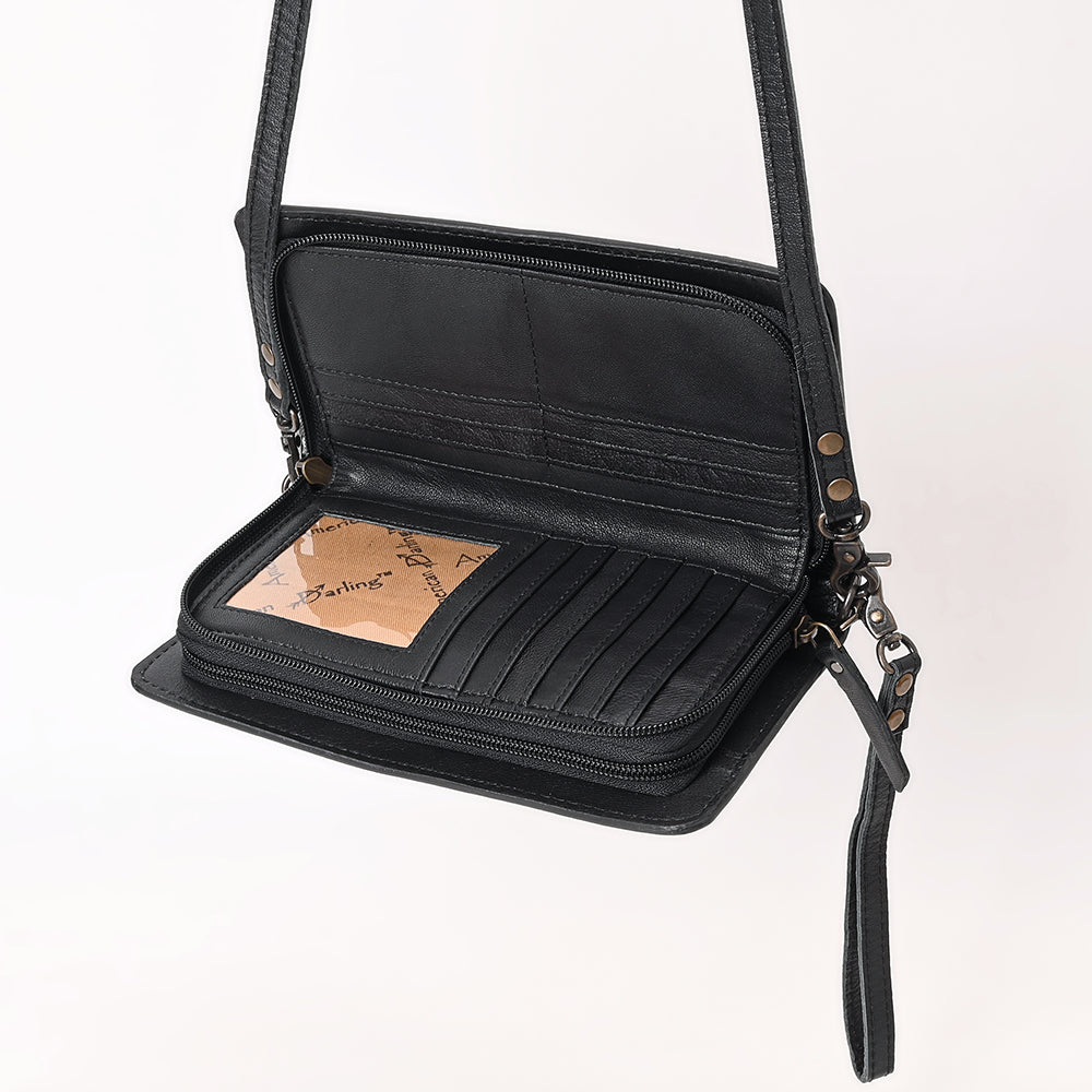 American Darling Hand-Tooled Leather Organizer Bag