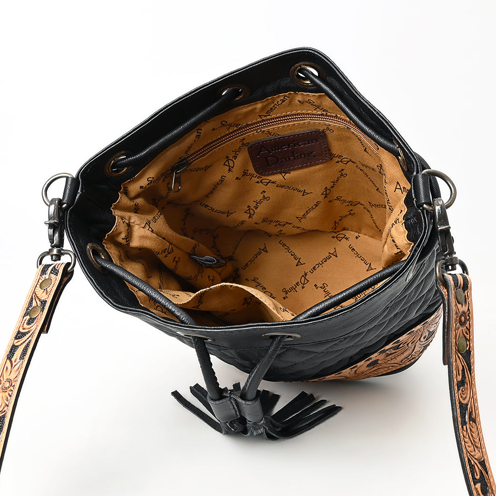 American Darling Hand-Tooled Leather Bucket Bag