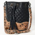 American Darling Hand-Tooled Leather Bucket Bag