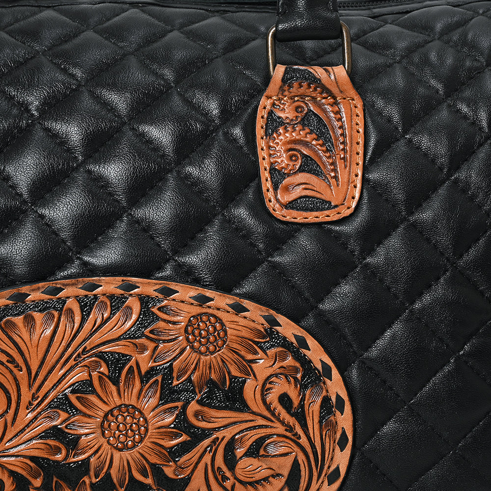 American Darling Hand-Tooled Genuine Leather Briefcase