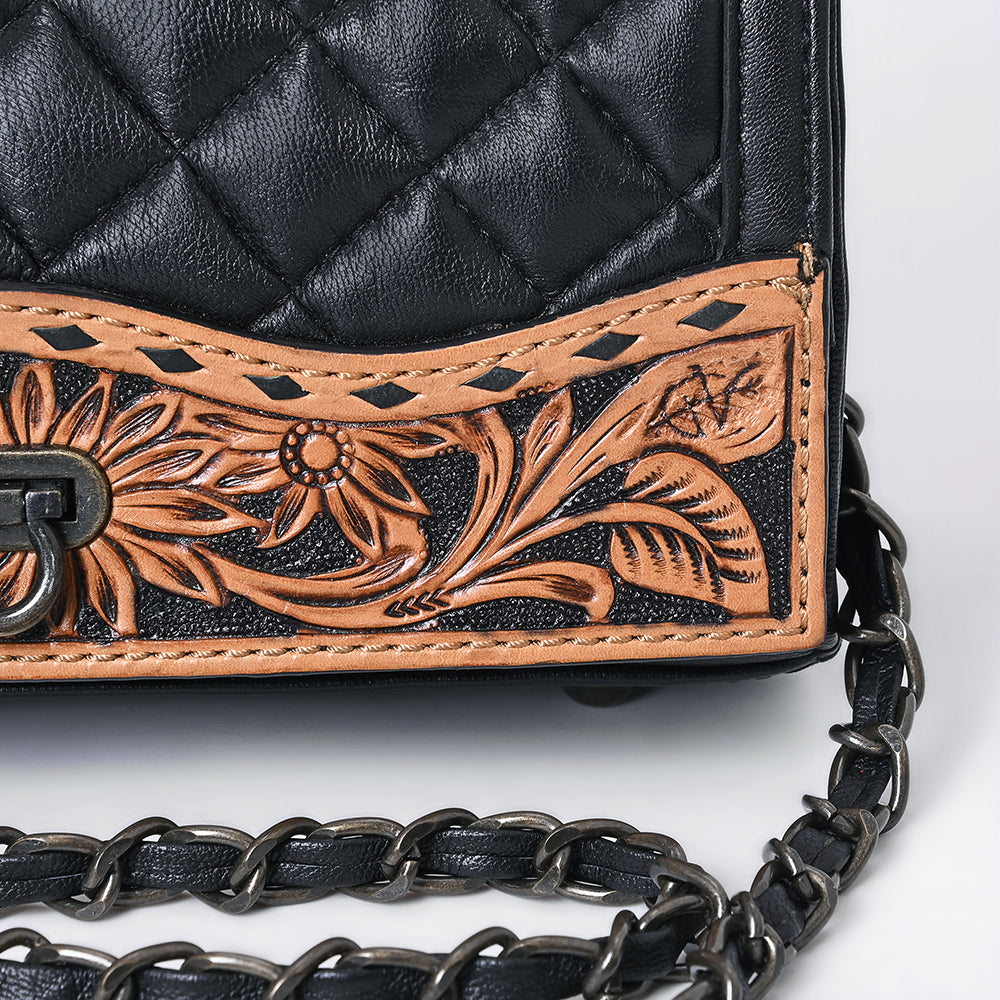 American Darling Crossbody Hand Tooled Genuine Western Leather