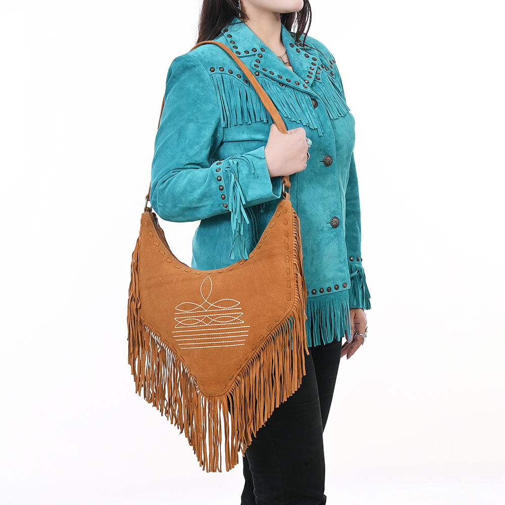 American Darling Small Crossbody Suede Genuine Leather Women's Bag Western Handbag Purse |