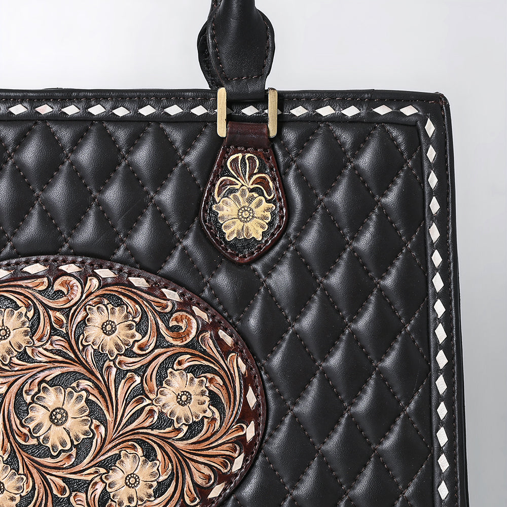 American Darling Hand-Tooled Genuine Leather Tote