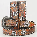 American Darling Beautifully Hand Tooled Genuine American Leather Belt Men and  Women