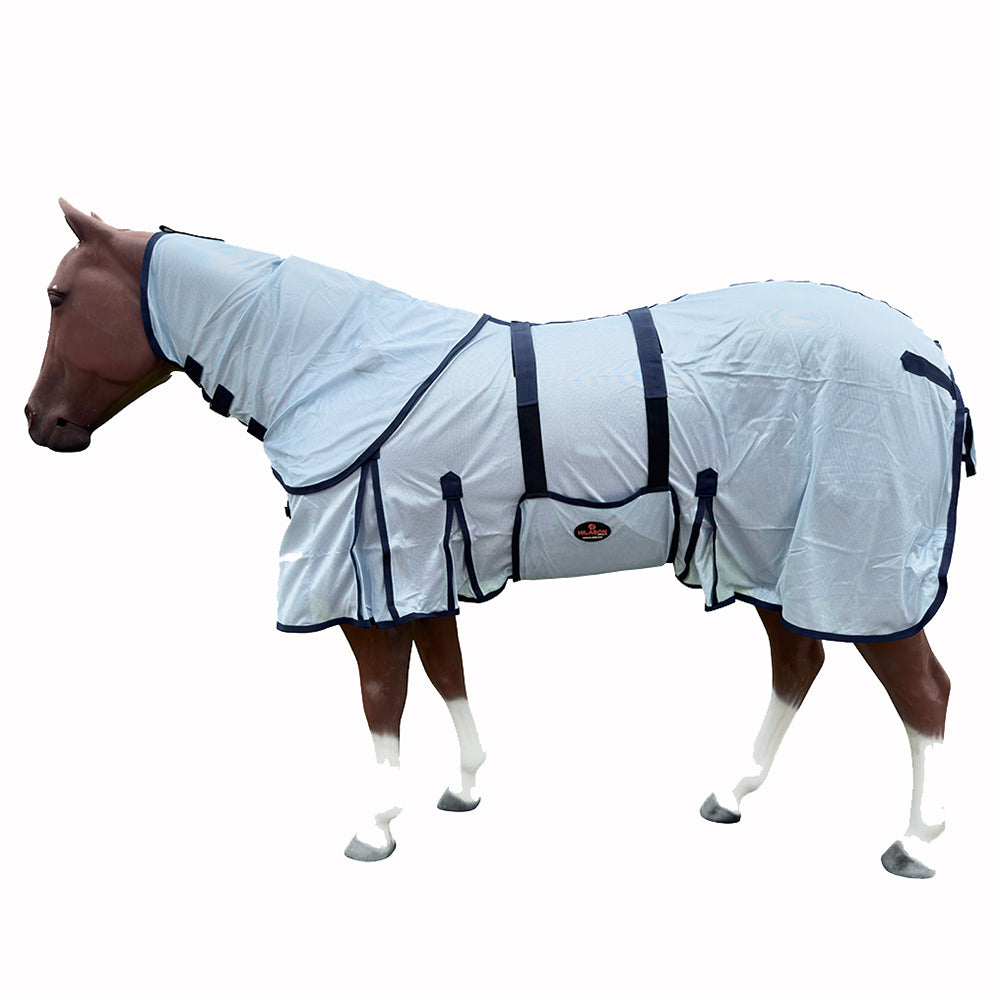 HILASON Horse Fly Sheet UV Protect Breathable Mesh Bug Mosquito Spring | Summer Horse Rug | Fly Rug