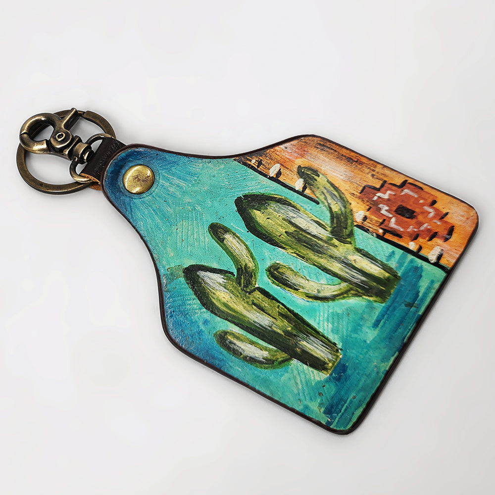 American Darling ADKRM137 Hand Painted Genuine Leather Keyring Key chain