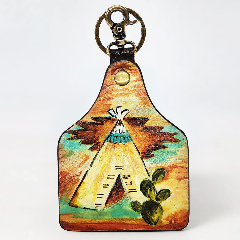 American Darling ADKRM138 Hand Painted Genuine Leather Keyring