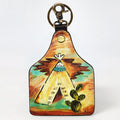 American Darling ADKRM138 Hand Painted Genuine Leather Keyring