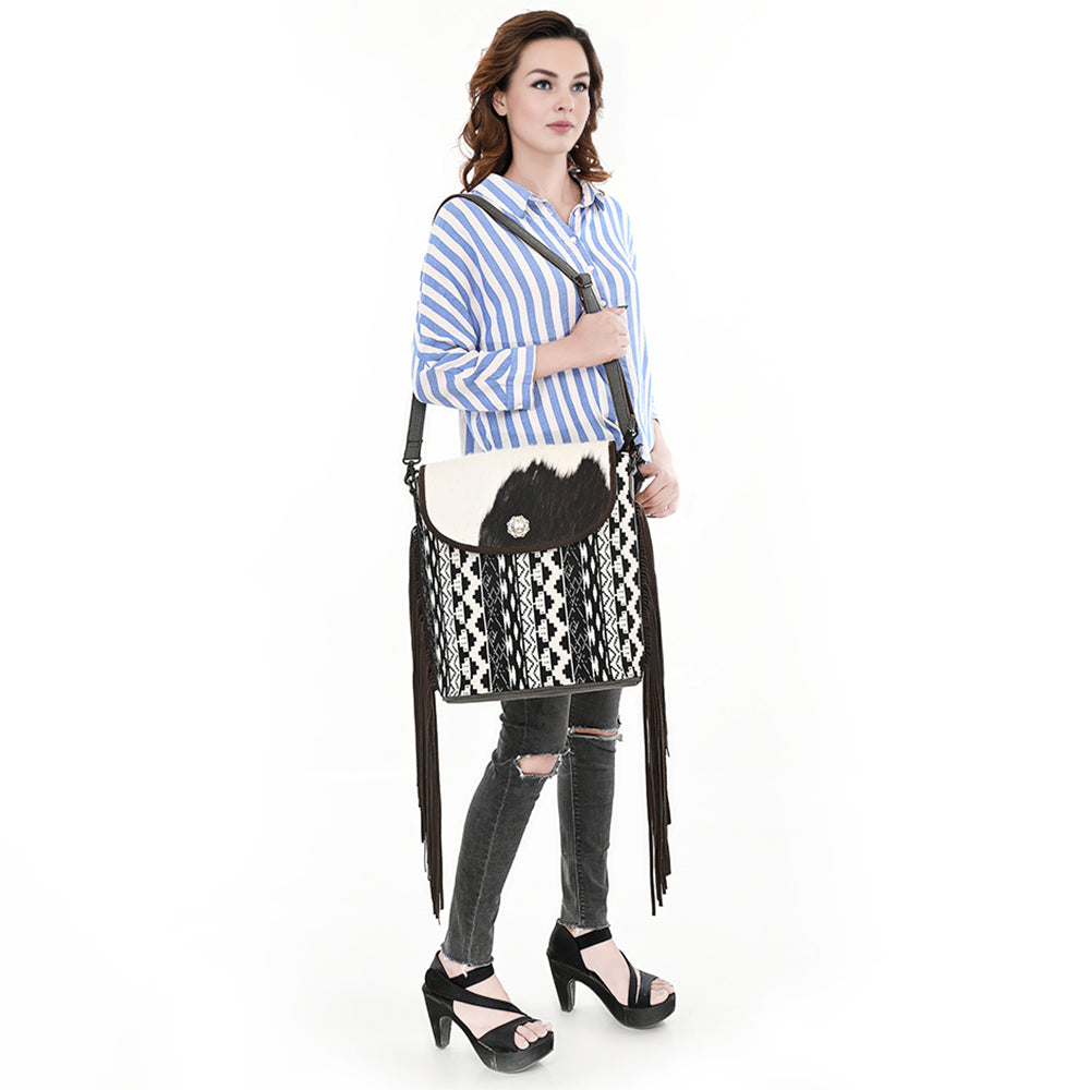 Ohlay Tote Hair-On Upcycled Canvas Genuine Leather