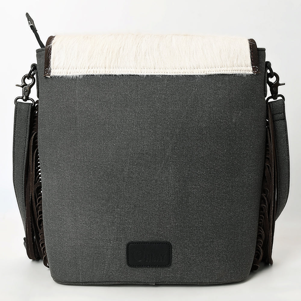 Ohlay Tote Hair-On Upcycled Canvas Genuine Leather