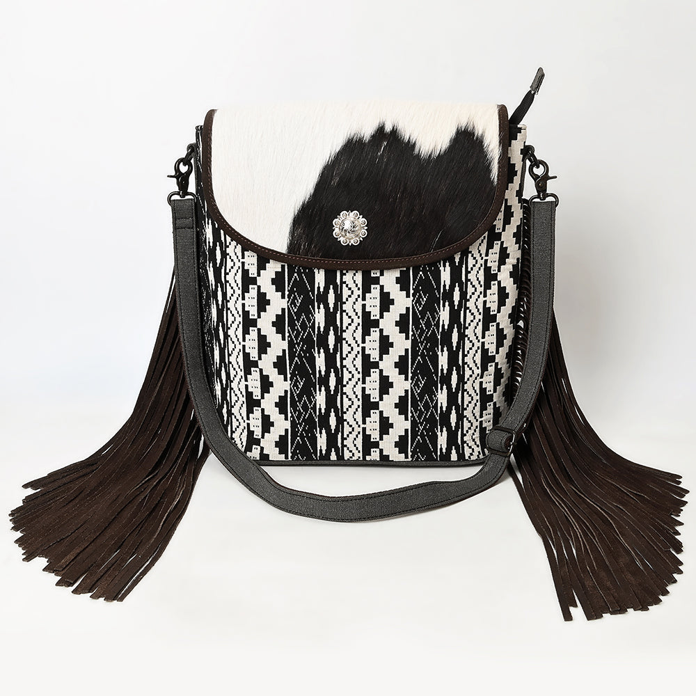 Ohlay Tote Hair-On Upcycled Canvas Genuine Leather