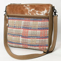 Ohlay Crossbody Hair-On Upcycled Canvas Genuine Leather