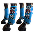 Hilason Horse Front Rear Hind Leg Sport Boots Set of 4 Blue
